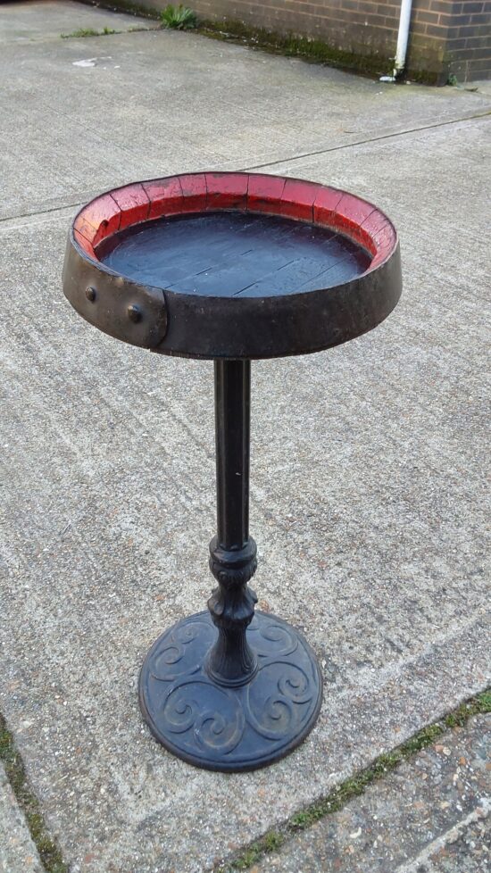 Barrel Topped Cocktail Table