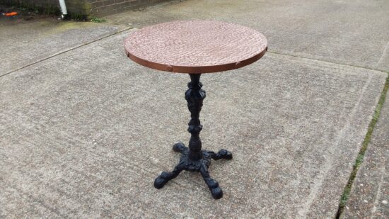 Traditional Copper Top Pub Table