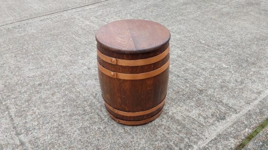 Wooden Barrel Shaped Table/Stool