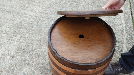 Wooden Barrel Shaped Table/Stool - Image 2