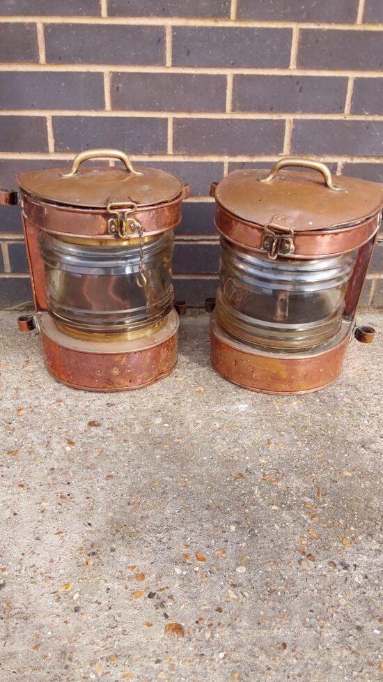 Pair of Vintage Ship's Lanterns - Image 2