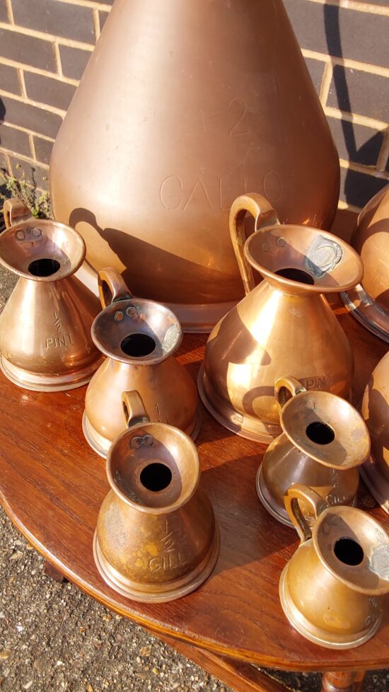 Antique Copper Beer Jugs - Image 2