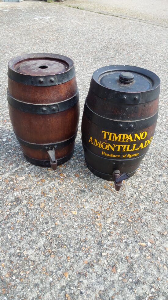 Pair of Plastic Sherry Barrels
