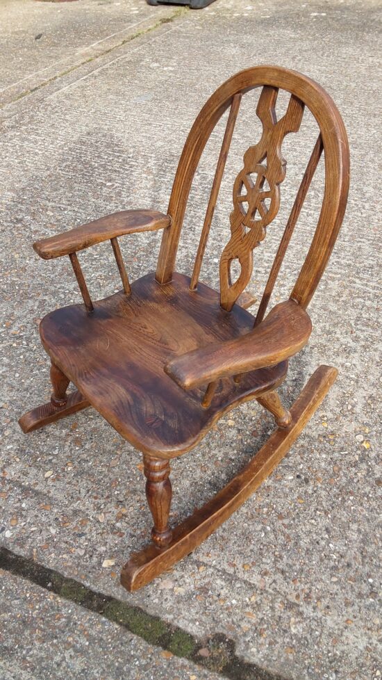 Child's Wheelback Rocking Chair