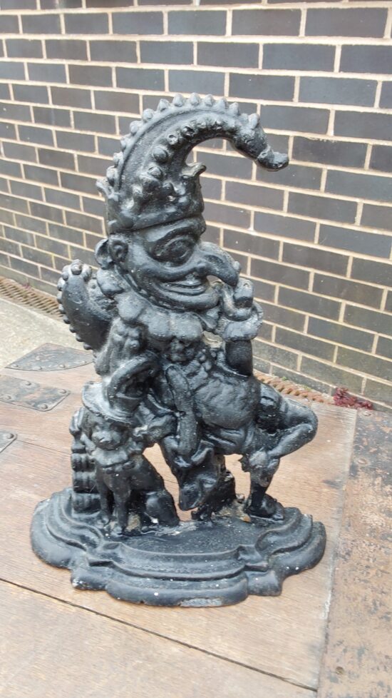 Vintage Cast Iron Mr Punch doorstop