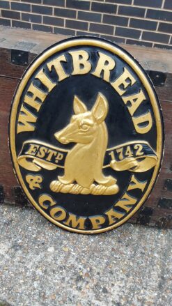 Metal Whitbread wall plaque