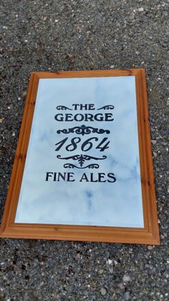 Large The George Fine Ales Mirror